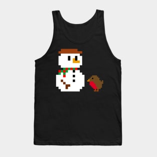 8 Bit Snowman Tank Top